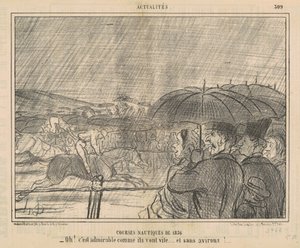 1856 Tekne Yarışları by Honoré Daumier