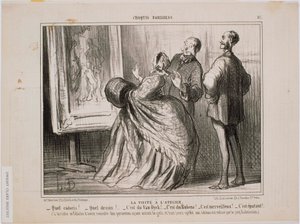 Parisli eskizler - Atölye ziyareti - Ne eskiz! Ne çizim! bu Van Dyck by Honoré Daumier