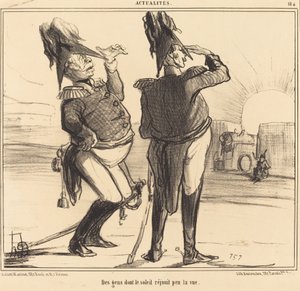 Güneşten gözleri biraz memnun olan insanlar by Honoré Daumier