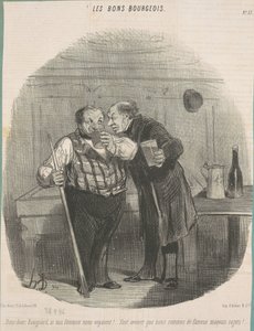 Söyle bana Ravignard, kadınlarımız bizi gördüyse! ... by Honoré Daumier