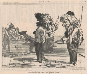 Fazladan bir günde yemek dağıtımı by Honoré Daumier