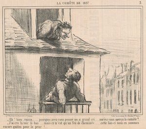 Hey! Peki komşu... neden ittin... by Honoré Daumier
