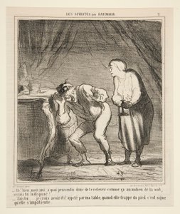 Hey! Peki dostum, böyle kalkmaya ne dersin? by Honoré Daumier