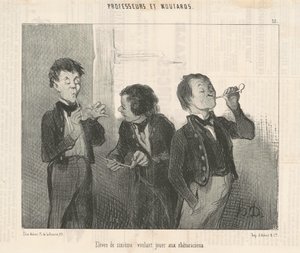 Retorikçi oynamak isteyen altıncı sınıf öğrencileri by Honoré Daumier