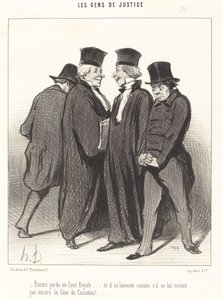 Kraliyet Mahkemesinde tekrar kaybetti... ve ağlıyor... by Honoré Daumier