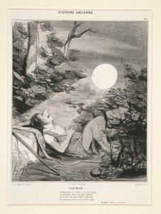 Endymion, Antik Tarihten 45 numaralı levha by Honoré Daumier