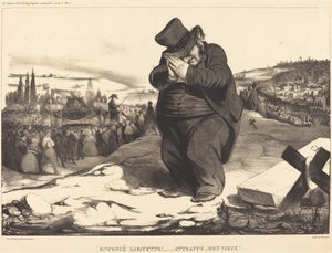 Kahretsin Lafayette!... İhtiyarı yakala! by Honoré Daumier