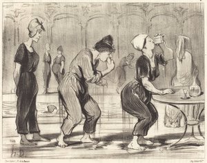 İki dalış arasında by Honoré Daumier