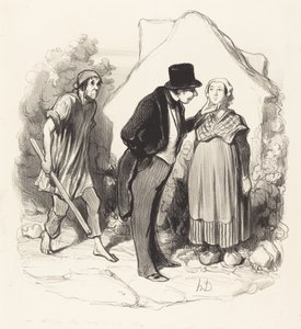 Kocan kıskanır mı... by Honoré Daumier