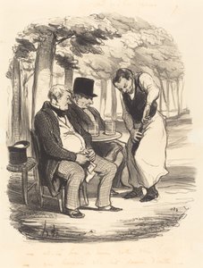 En azından şarabın iyi mi!... by Honoré Daumier
