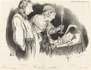 O güzel mi!... bu melek!... by Honoré Daumier