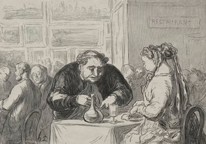 Güzel sanatlar sergisi: Sanat aşkına ve doğrama büfesine. by Honoré Daumier