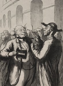 Evrensel Sergi: Turnikelerde fotoğrafların incelenmesi.... by Honoré Daumier
