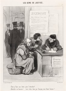 Yumuşatmak için oraya mektup yazmak şart mı? by Honoré Daumier
