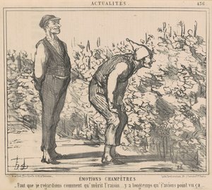 Üzümün nasıl olgunlaştığını izlemeliyim... by Honoré Daumier