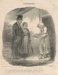 Adama düşkün kadın insani mektuplar... by Honoré Daumier