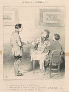 Şarabımı içen François... by Honoré Daumier