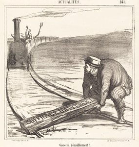 Raydan çıkmayı durdurun! by Honoré Daumier