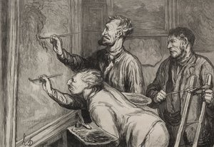 Ona Son Dokunuşu Vermek by Honoré Daumier