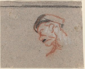 Bir Adamın Başı by Honoré Daumier