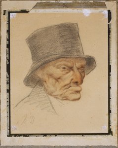 Yaşlı Bir Adamın Başı by Honoré Daumier