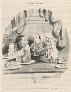 Eh! cervelalara bakarken... by Honoré Daumier