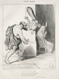 Aşkla Ehlileştirilmiş Herkül by Honoré Daumier