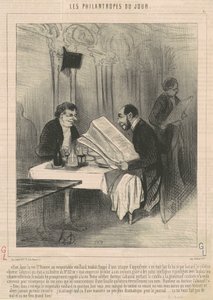 Dün Saint-Honoré sokağında yaşlı bir adam by Honoré Daumier