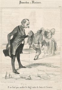 Parmağını koyma... by Honoré Daumier