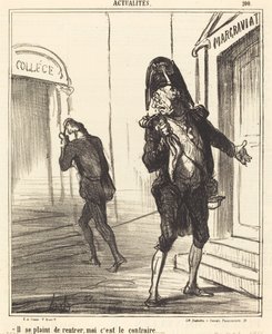 Eve gelmekten şikayet ediyor... by Honoré Daumier