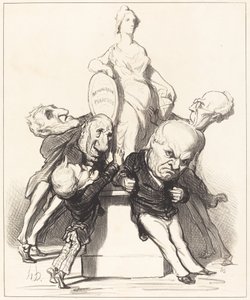 Onu desteklediklerini iddia ediyorlar by Honoré Daumier