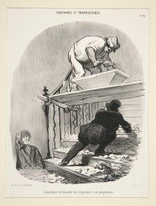 Ev sahibinizden, Kiracılardan ve Mülk Sahiplerinden onarım istemenin rahatsızlığı by Honoré Daumier