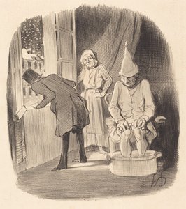 Konaklamanızı koymanın dezavantajı... by Honoré Daumier