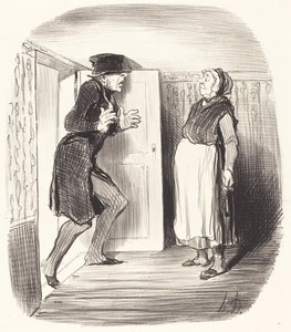Asma katı tedbirsiz gezmenin dezavantajı... by Honoré Daumier