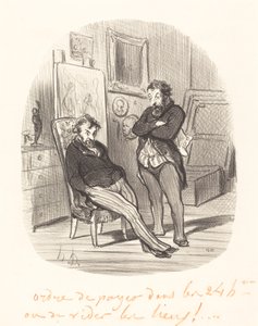 Kötü bir tablo göndermenin dezavantajı... by Honoré Daumier