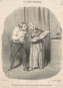 Zevk için yetenekli bir kadınla evlenmenin dezavantajı by Honoré Daumier