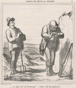 Yani bir keklik öldürdüm! by Honoré Daumier
