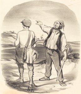 Bir tavşan gördüm... sekiz gün önce! by Honoré Daumier