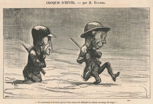 Karlı havalarda ... bulmaya başlıyorum! ... by Honoré Daumier