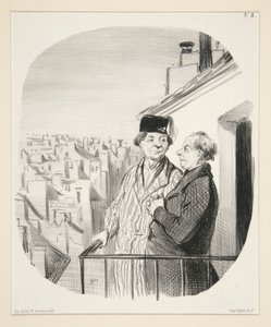 biraz yüksekte oturuyorum by Honoré Daumier