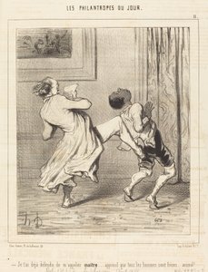 Bana efendi demeni zaten yasakladım... by Honoré Daumier