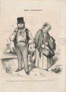 varlığımı cezbetmek için seninle evlendim... by Honoré Daumier