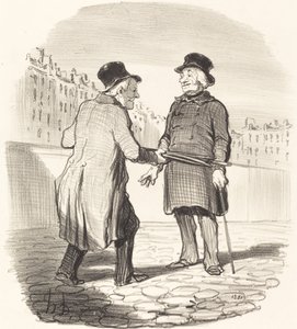 Seni tutukluyorum, kötü konu... by Honoré Daumier