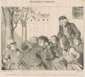 Kendini kaptıran pervasız gençler... by Honoré Daumier