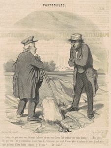 Sana sınırı bozduğunu söylüyorum... by Honoré Daumier