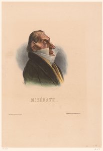 Horace Sébastiani'nin karikatürü Mr. Sebast (nesne üzerindeki başlık) by Honoré Daumier