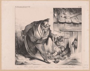 Fransa Kralı I. Louis Philip'in Haydut Petits olarak karikatürü! minyonlar! minyonlar! (...) Venez donc dindons! (nesne üzerindeki başlık) by Honoré Daumier