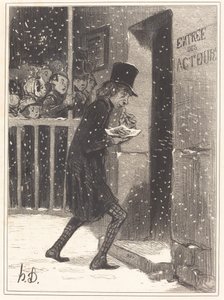 İp İpinde Yürüyen Oyuncu by Honoré Daumier