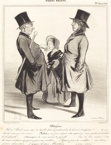 Evlat edinme - Ah! Robert, arkadaşım... by Honoré Daumier