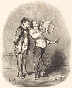 Müziği seven bir arkadaşa sahip olmanın dezavantajı by Honoré Daumier